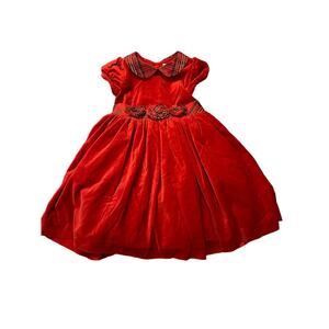 Janie and Jack Holiday Traditions velvet christmas dress size 2